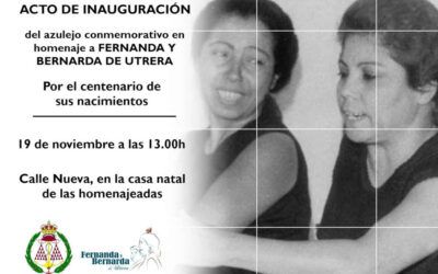 Inauguración azulejo conmemorativo del nacimiento de Fernanda y Bernarda de Utrera